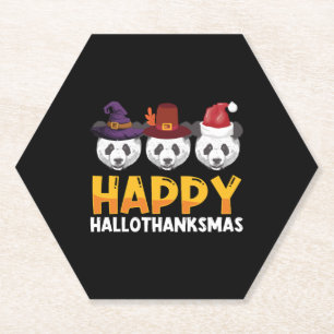 Frohe Hallothanksmas Halloween Erntedank Merry Untersetzer