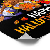 Frohe Hallothanksmas Halloween-Erntedank Poster (Ecke)