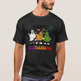 Frohe Hallothanksmas Halloween Erntedankfest Chris T-Shirt