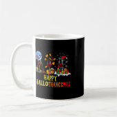 Frohe Hallothanksmas Niedlicher Bierfall Halloween Kaffeetasse (Links)