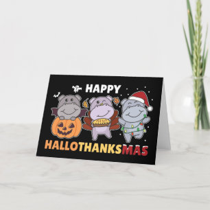Frohe Hallothanksmas Nilpferde Weihnachten Nilpfer