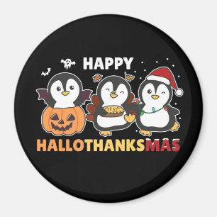 Frohe Hallothanksmas Pinguine Weihnachten Pinguin Magnet