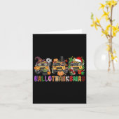 Frohe Hallothanksmas Schulbus Halloween Ch Karte (Gelbe Blume)