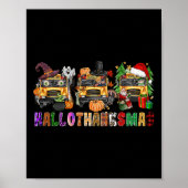 Frohe Hallothanksmas Schulbus Halloween Ch Poster (Vorne)
