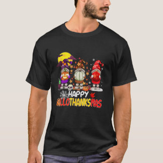 Frohe Hallothanksmas Süße Gnome Herbst Halloween W T-Shirt