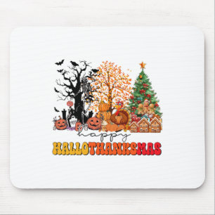 Frohe Hallothanksmas Türkei Erntedank Halloween Mousepad