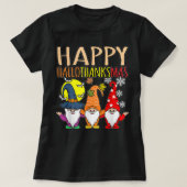 Frohe Hallothanksmas Weihnachtsfeiertag Thanksgiv T-Shirt (Design vorne)