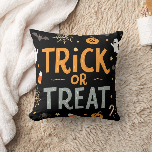 Frohe Halloween 31. Oktober Trick oder Treat Kissen (Decke)