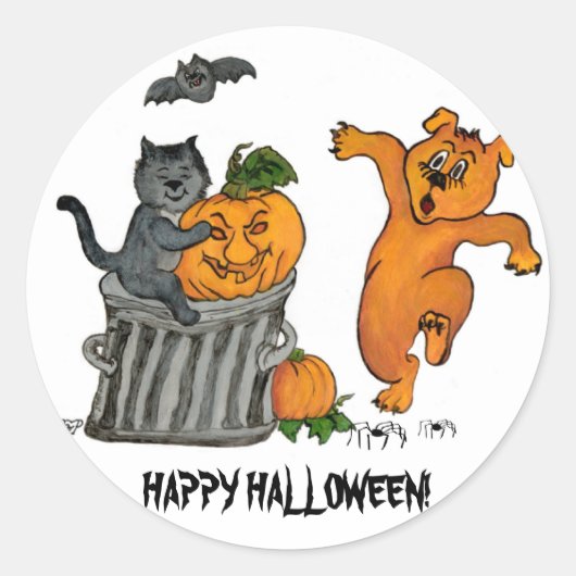 Frohe Halloween! 5 Runder Aufkleber (Vorderseite)