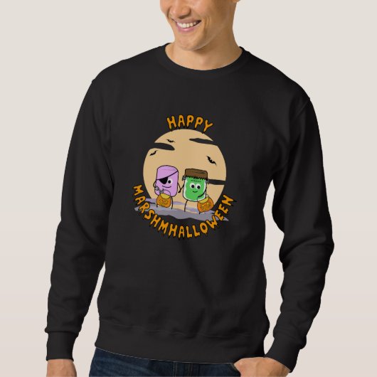 Frohe Halloween! Alles Gute zum Marshmalloween! Sweatshirt (Vorderseite)