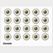 Frohe Halloween Auge Runder Aufkleber (Blatt)