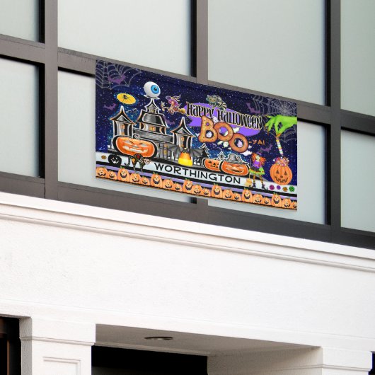 Frohe Halloween! Banner (Äußeres Gebäude)