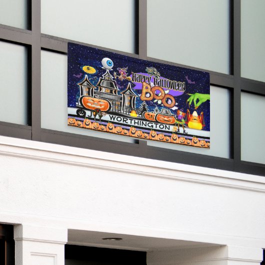 Frohe Halloween! Banner (Äußeres Gebäude)