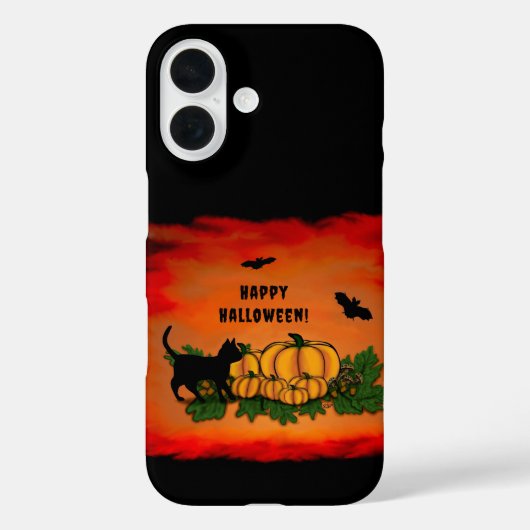Frohe Halloween , Black Cat , Bat und Pumpkin Case-Mate iPhone Hülle (Rückseite)