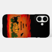 Frohe Halloween , Black Cat , Bat und Pumpkin Case-Mate iPhone Hülle (Rückseite (Horizontal))