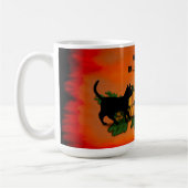 Frohe Halloween , Black Cat , Bat und Pumpkin Kaffeetasse (Links)