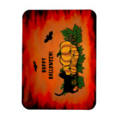 Frohe Halloween , Black Cat , Bat und Pumpkin Magnet (Vertikal)