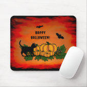 Frohe Halloween , Black Cat , Bat und Pumpkin Mousepad (Mit Mouse)
