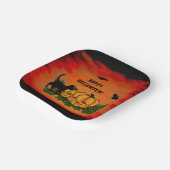 Frohe Halloween , Black Cat , Bat und Pumpkin Pappteller (Gewinkelt)