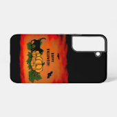 Frohe Halloween , Black Cat , Bat und Pumpkin Samsung Galaxy Hülle (Rückseite (Horizontal))