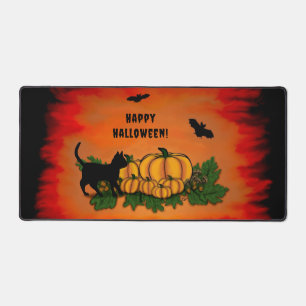 Frohe Halloween , Black Cat , Bat und Pumpkin Schreibtischunterlage
