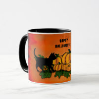 Frohe Halloween , Black Cat , Bat und Pumpkin