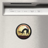 Frohe Halloween Black Cat mit Vollmond Magnet (In Situ (Geschirrspüler))