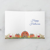 Frohe Halloween Black Cat Pumpkin Patch Moon Karte (Innenseite)