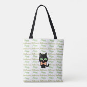 Frohe Halloween Black Cat Trick oder Treat Bag Tasche (Rückseite)