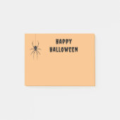 Frohe Halloween Black Spider Orange Notes Post-it Klebezettel (Vorderseite)