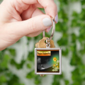 Frohe Halloween & Blume - Schlüsselanhänger (Hand)