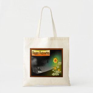 Frohe Halloween & Blume - Tragetasche