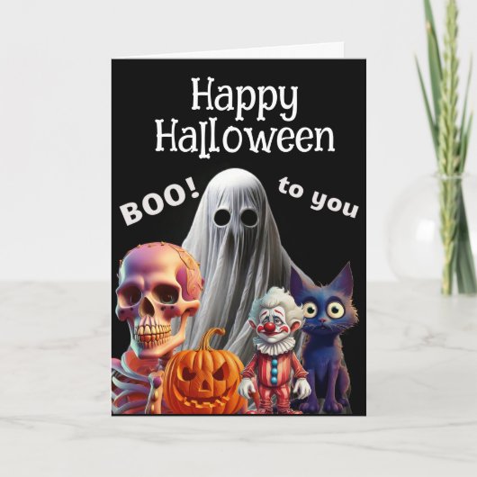 Frohe Halloween... Boo für dich Karte (Vorderseite)