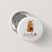 Frohe Halloween! Button (Vorne & Hinten)