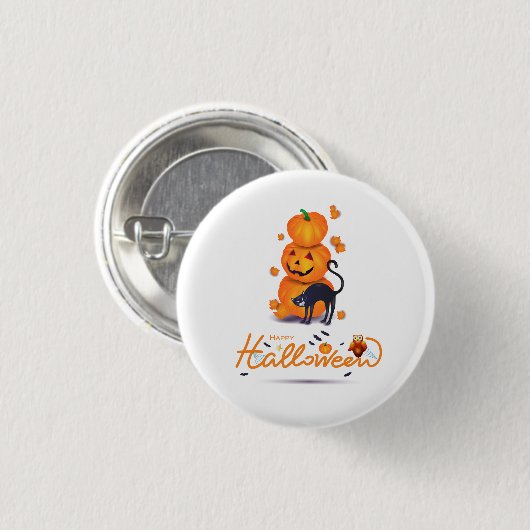 Frohe Halloween! Button (Vorne & Hinten)