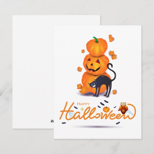 Frohe Halloween! Feiertagskarte (Vorne/Hinten)