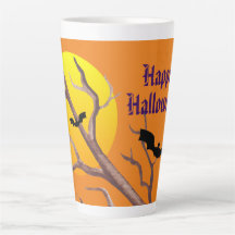 Frohe Halloween-Fledermäuse und der Mond