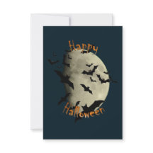 Frohe Halloween-Fledermäuse und Haunting Moon