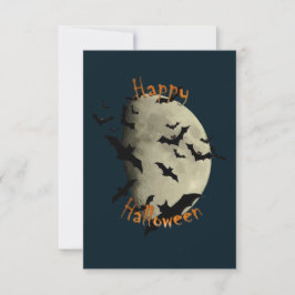 Frohe Halloween-Fledermäuse und Haunting Moon Einladung