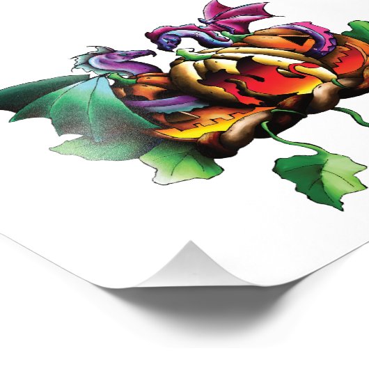 Frohe Halloween! Fotodruck (Ecke)