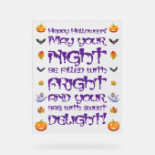 Frohe Halloween-Frohnacht Acrylschild (Vorderseite)