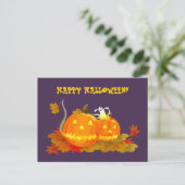 Frohe Halloween! Funny Jack O'Lantern Postkarte (Stehend Vorderseite)