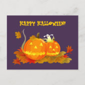 Frohe Halloween! Funny Jack O'Lantern Postkarte (Vorderseite)