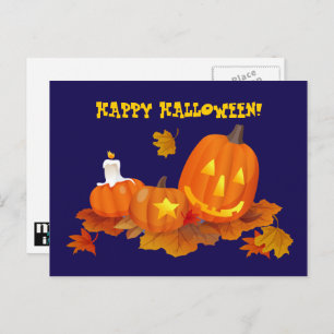 Frohe Halloween! Funny Jack O'Lanterns Postkarte