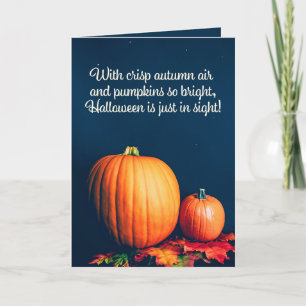 Frohe Halloween für alle Pumpkins Herbstlaub Feiertagskarte