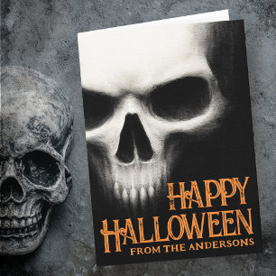 Frohe Halloween-Geistermöwe schwarz-orange Feiertagskarte