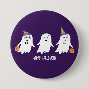 Frohe Halloween-Geistertrick oder -Behandlung Button