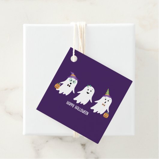 Frohe Halloween-Geistertrick oder -Behandlung Geschenkanhänger (Beispiel)