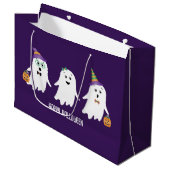 Frohe Halloween-Geistertrick oder -Behandlung Große Geschenktüte (Vorderseite Schrägansicht)