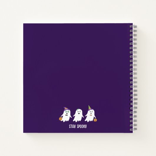 Frohe Halloween-Geistertrick oder -Behandlung Notizblock (Rückseite)